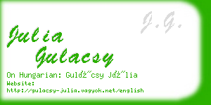 julia gulacsy business card